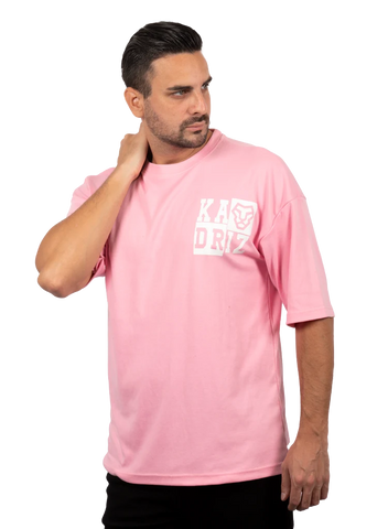 Oversized T-shirt Comfort Baby Pink Cotton
