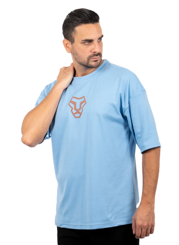 Oversized T-shirt Comfort Sky Blue Cotton