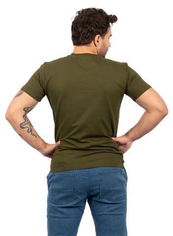 Designed T-shirt Comfort Olive Green GSM
