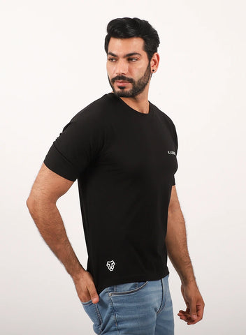 Designed T-shirt Comfort Black Lycra