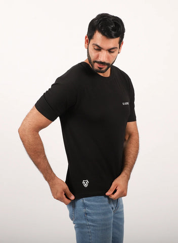 Designed T-shirt Comfort Black Lycra