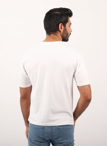 Designed T-shirt Comfort White Lycra