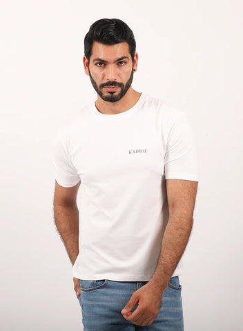 Designed T-shirt Comfort White Lycra
