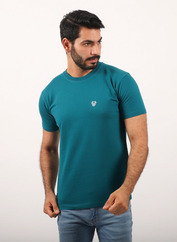 Designed T-shirt Unisex Teal Blue GSM