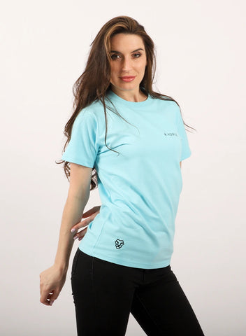 Designed T-shirt Unisex Aqua Blue GSM